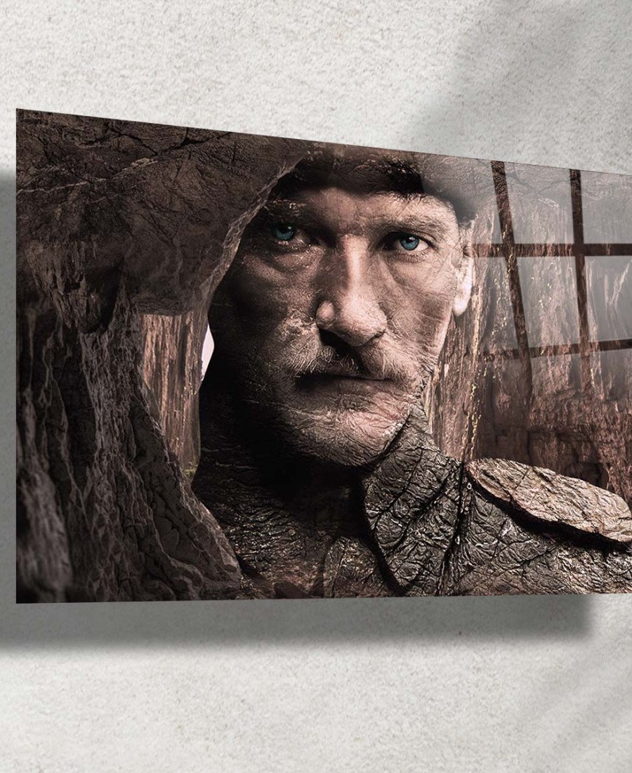 Atatürk Cam Tablo 60x90 CM Büyük Boy