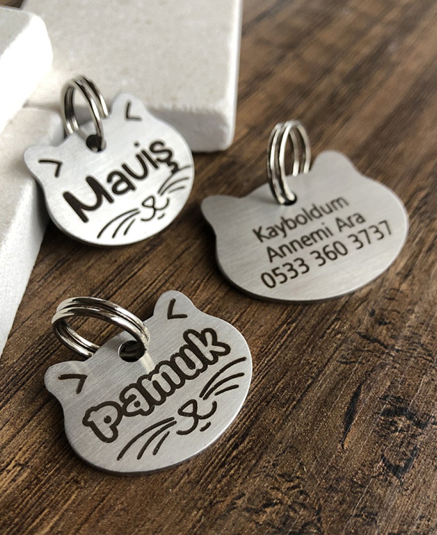 Metal Kedi Künyesi Paslanmaz Çelik