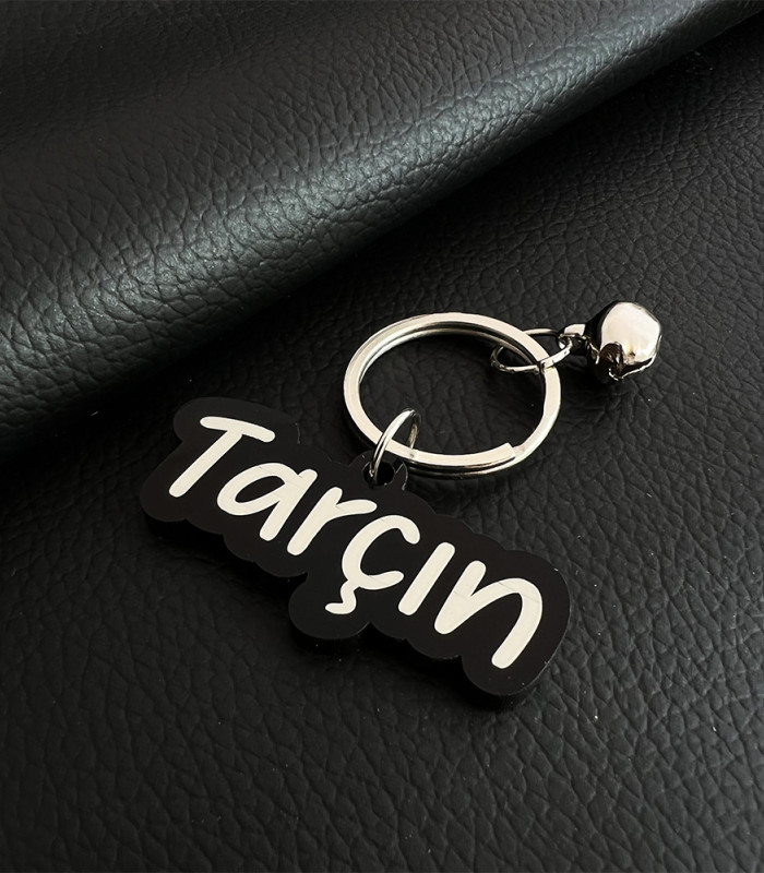 Parlak Siyah Pleksi Özel Kesim Kedi Köpek Künyesi