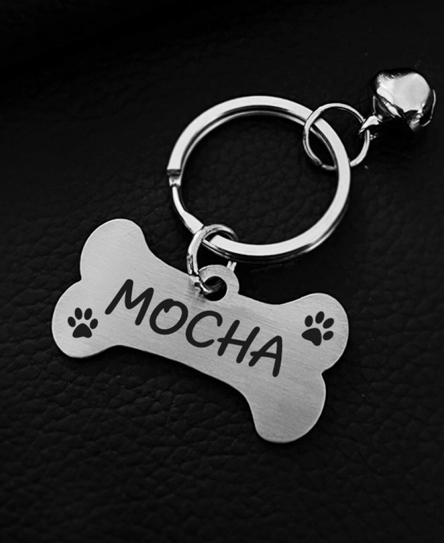 Kemik Oval Metal Kedi Köpek Künyesi Paslanmaz Çelik