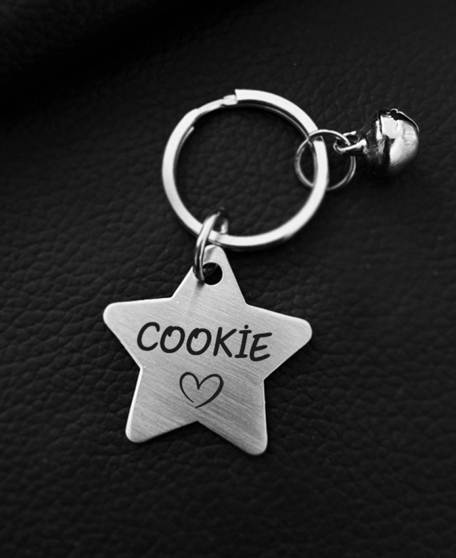 Yıldız Metal Kedi Köpek Künyesi Paslanmaz Çelik