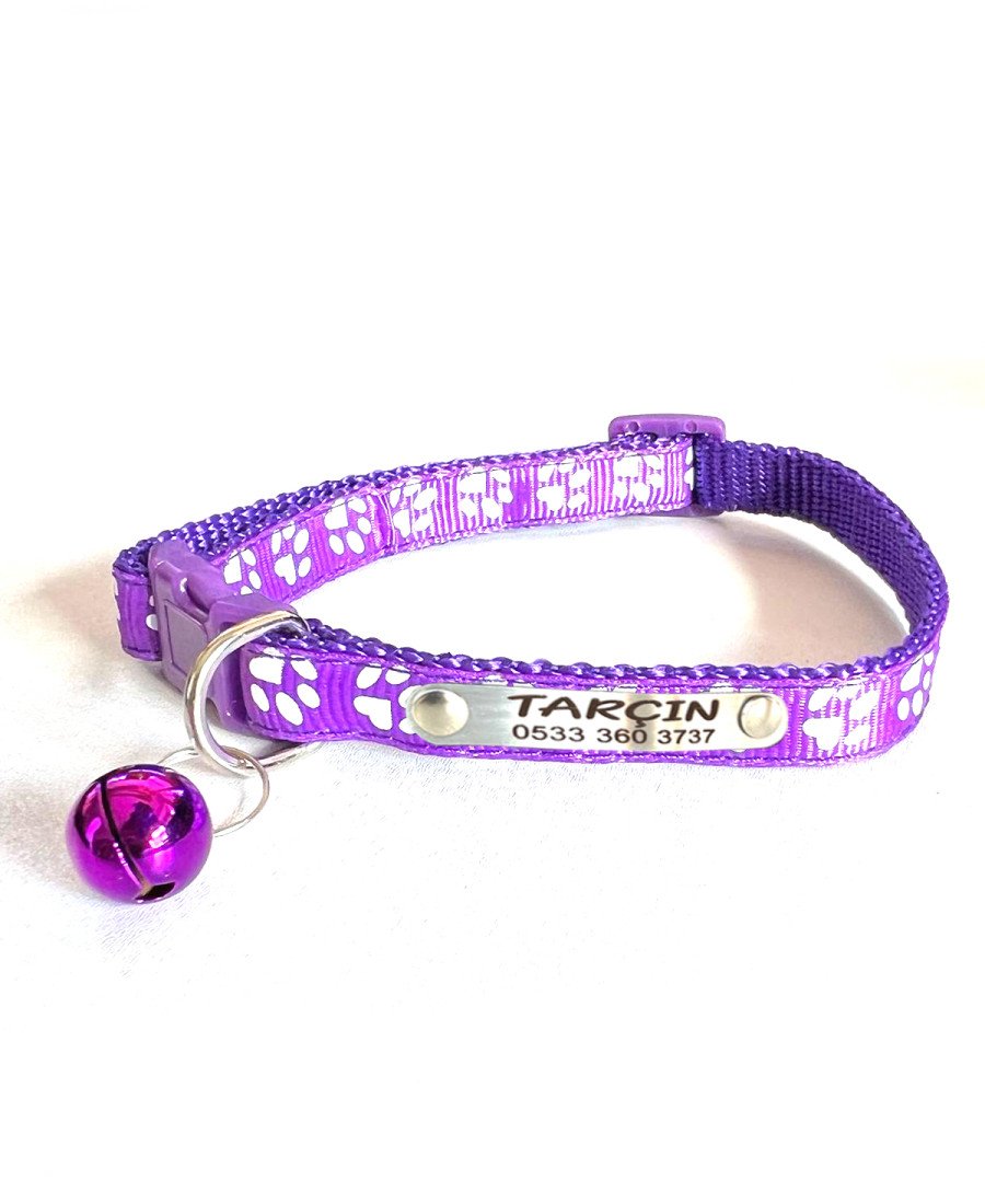 Kediler İçin Sabit Metal İsimlikli Tasma