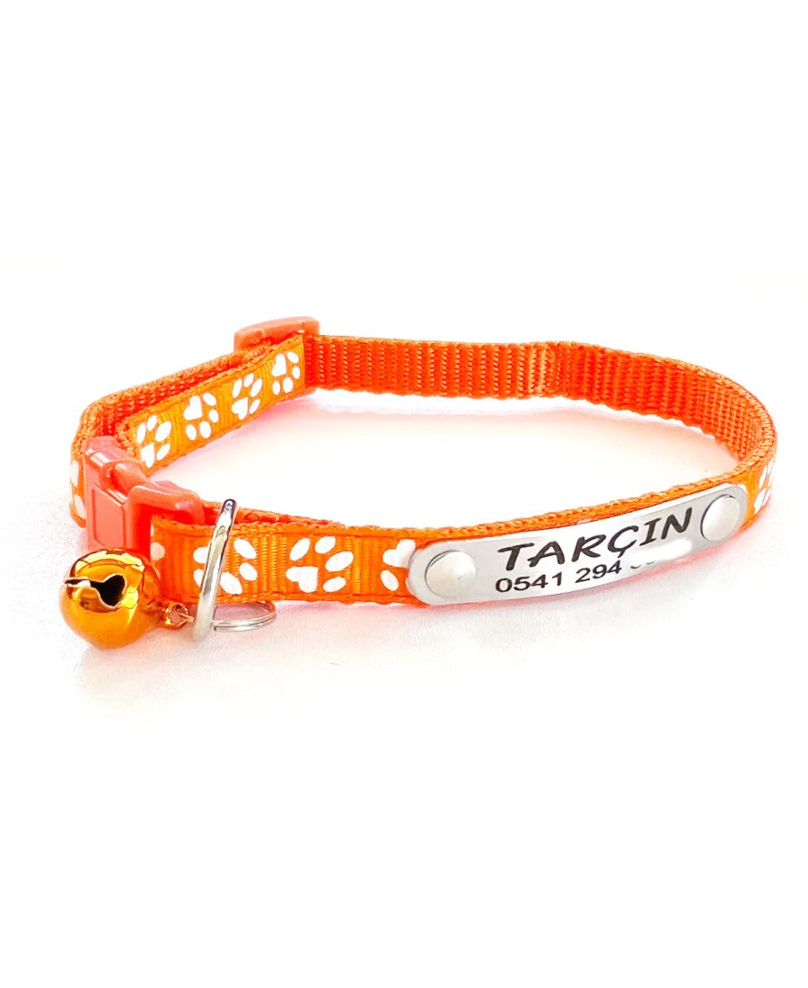 Kediler İçin Sabit Metal İsimlikli Tasma