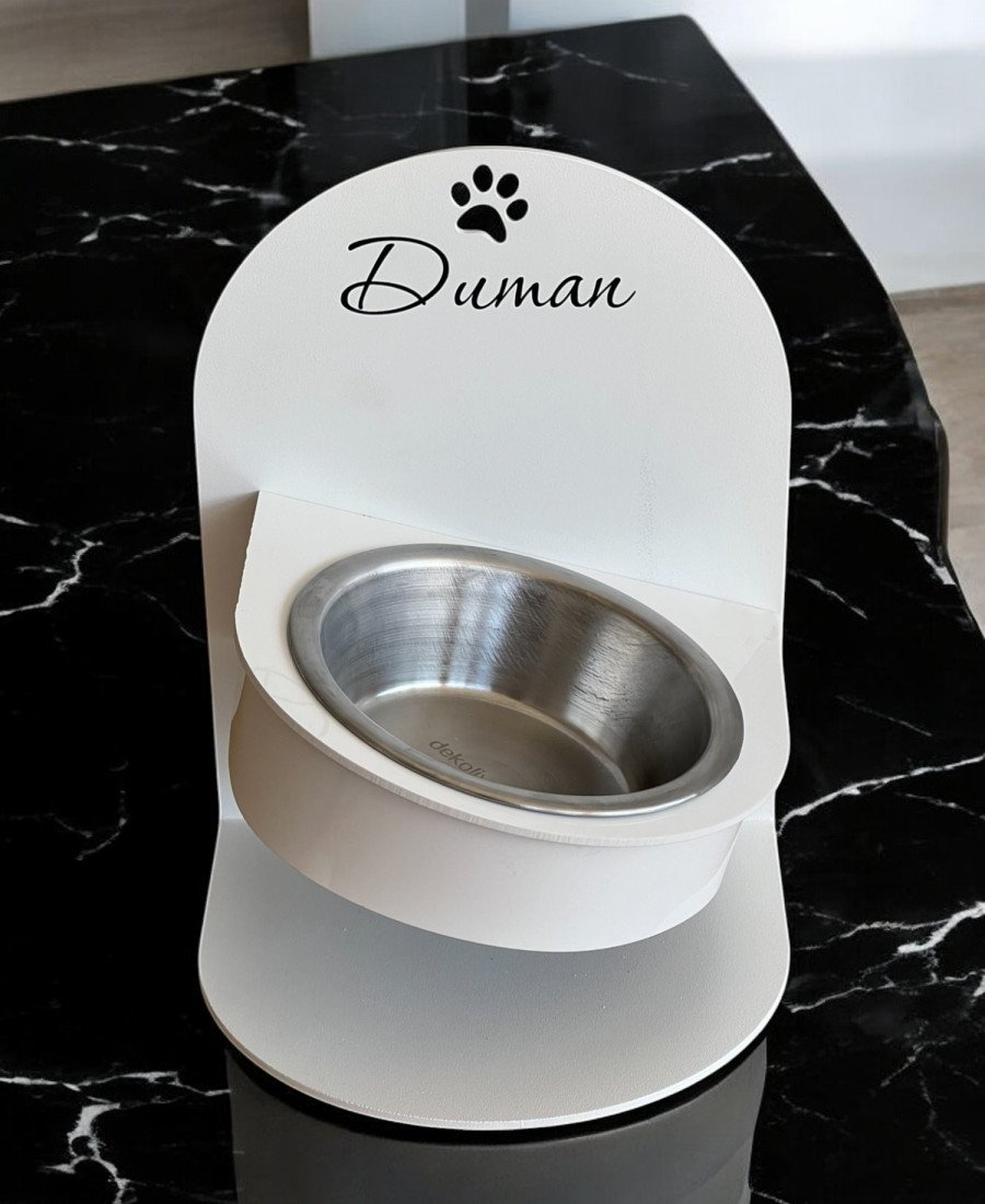 Ayarlanabilir Metal Mama Standı Çelik Kase