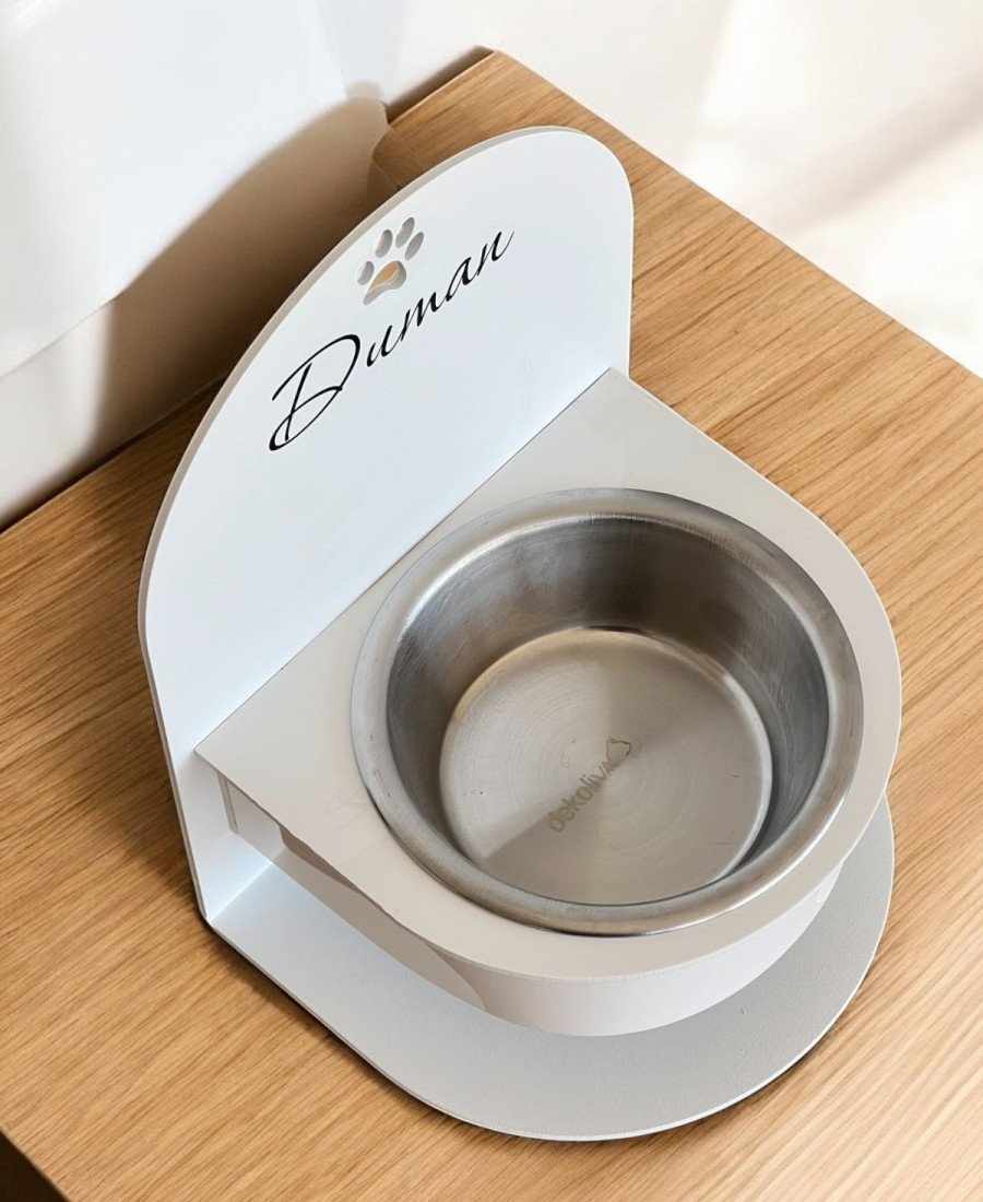 Ayarlanabilir Metal Mama Standı Çelik Kase