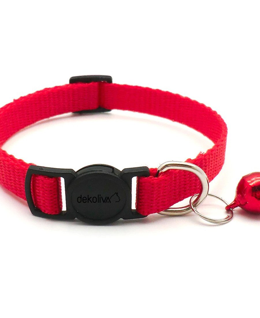 Düz Renk Safety Click Güvenlik Kilitli Kedi Tasması