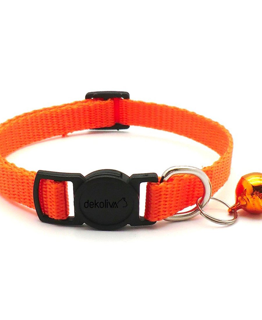 Düz Renk Safety Click Güvenlik Kilitli Kedi Tasması