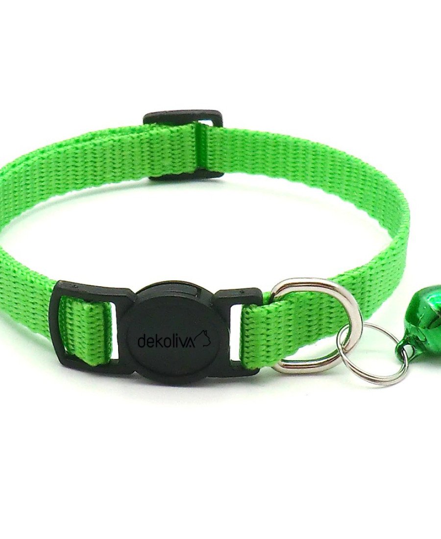 Düz Renk Safety Click Güvenlik Kilitli Kedi Tasması