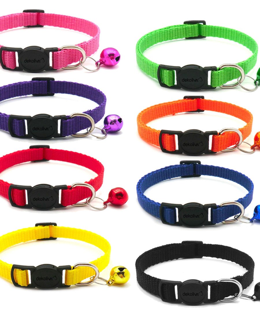 Düz Renk Safety Click Güvenlik Kilitli Kedi Tasması Düz Renk Safety Click Güvenlik Kilitli Kedi Tasması