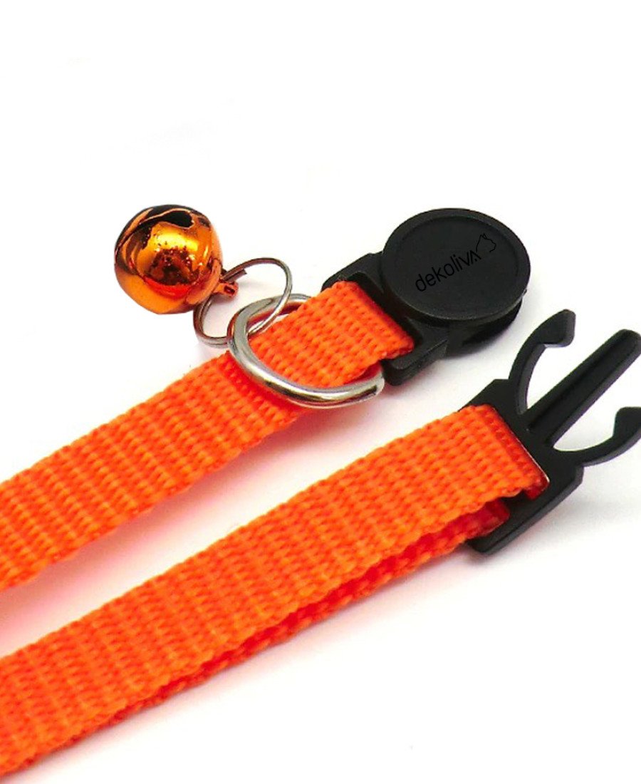 Düz Renk Safety Click Güvenlik Kilitli Kedi Tasması