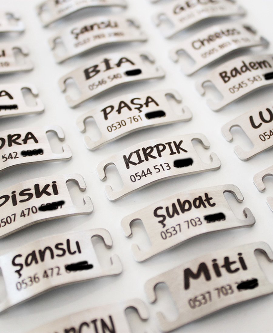 Metal Tasma İsimliği Künye Sallanmayan Künye