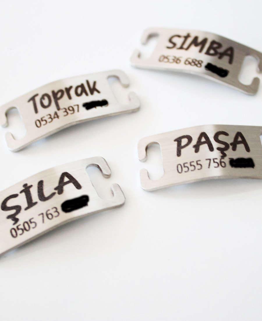 Metal Tasma İsimliği Künye Sallanmayan Künye