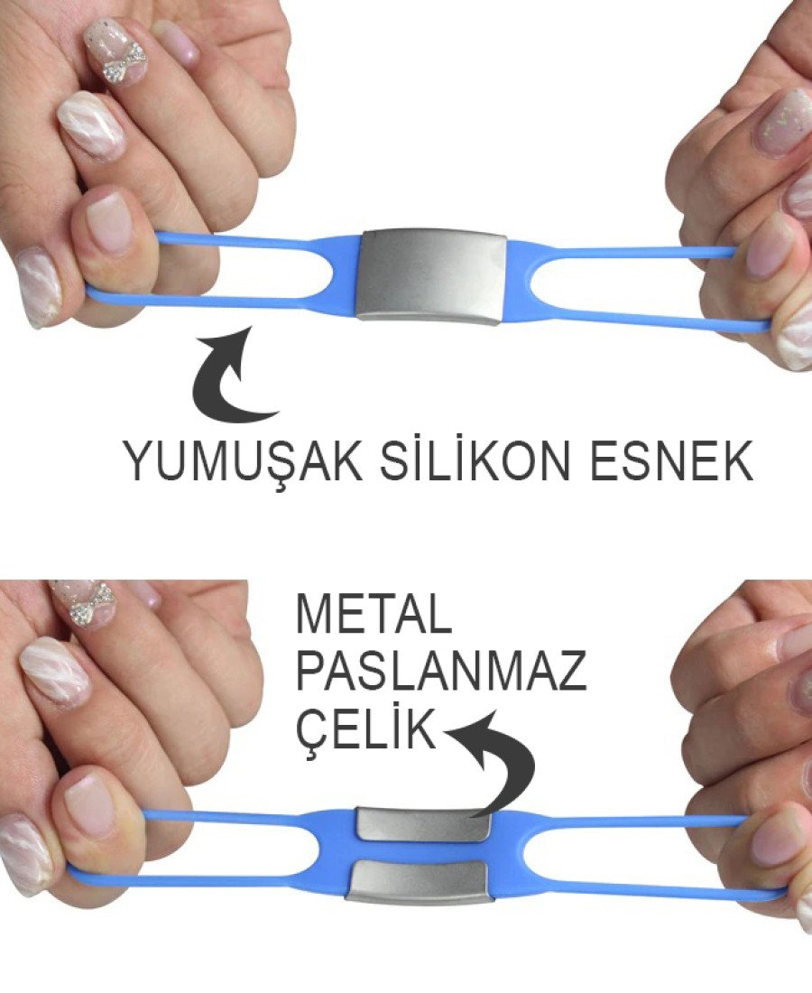 Silikon Aparatlı Metal İsimlikli Tasma ve İsimlik Seti