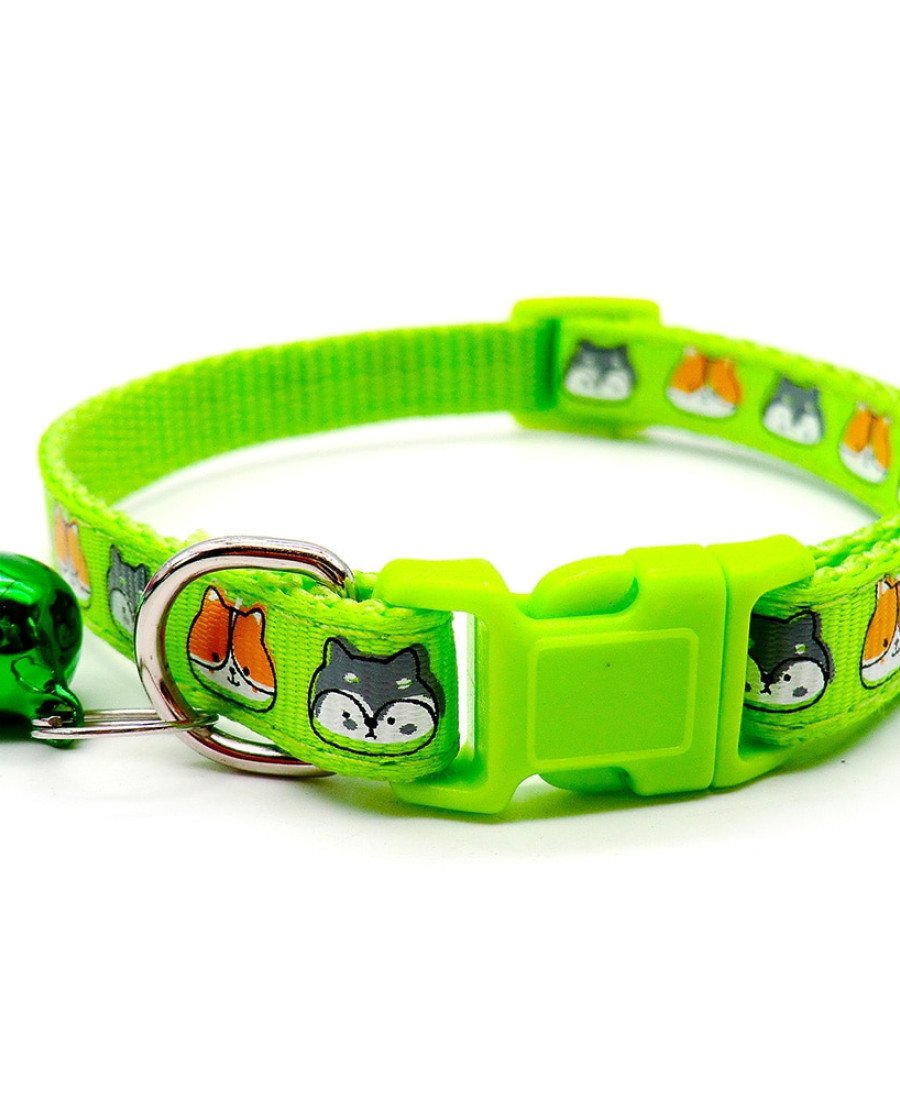 Kedi Tasarım Deseni Zilli Kedi Tasması 6 Renk Seçeneği