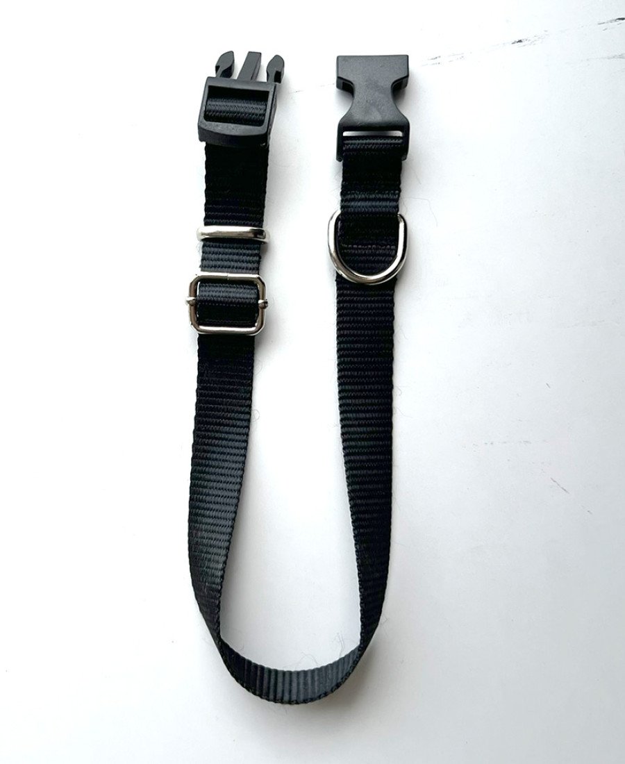 İsimlikli Siyah Küçük Orta Irk Köpek Tasması 21-35 cm