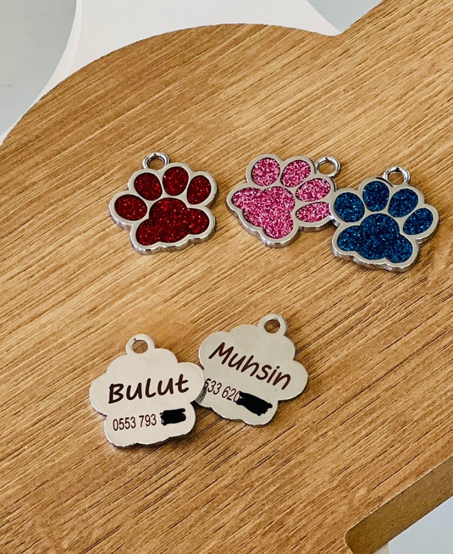 Pati Simli Gold Parlak Metal Künye