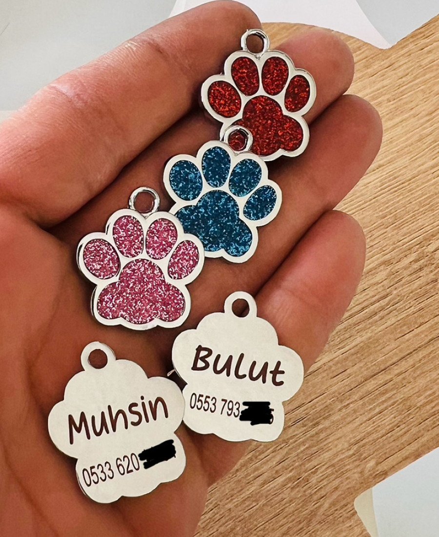 Pati Simli Gold Parlak Metal Künye