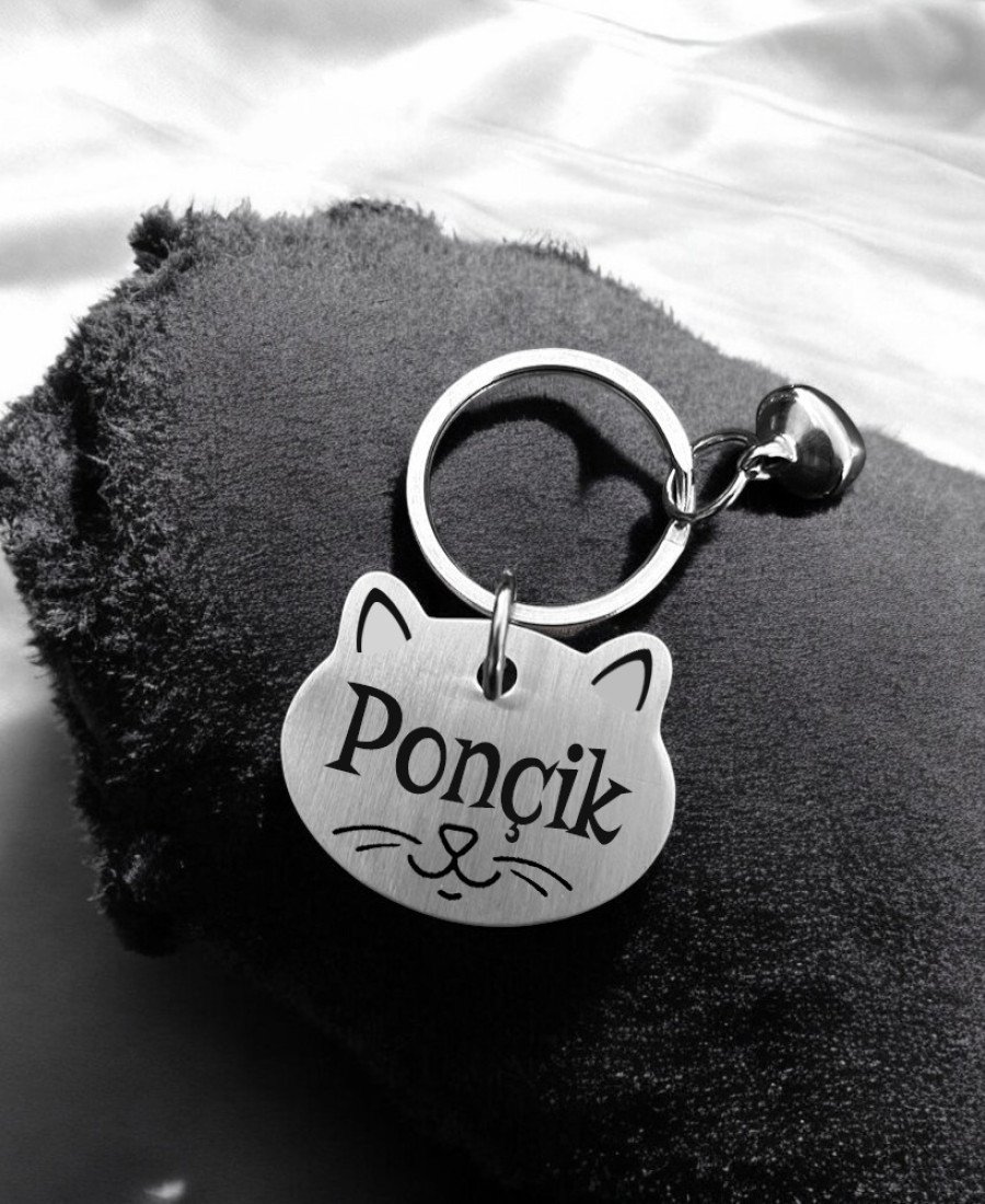 Metal Kedi Künyesi Paslanmaz Çelik 04