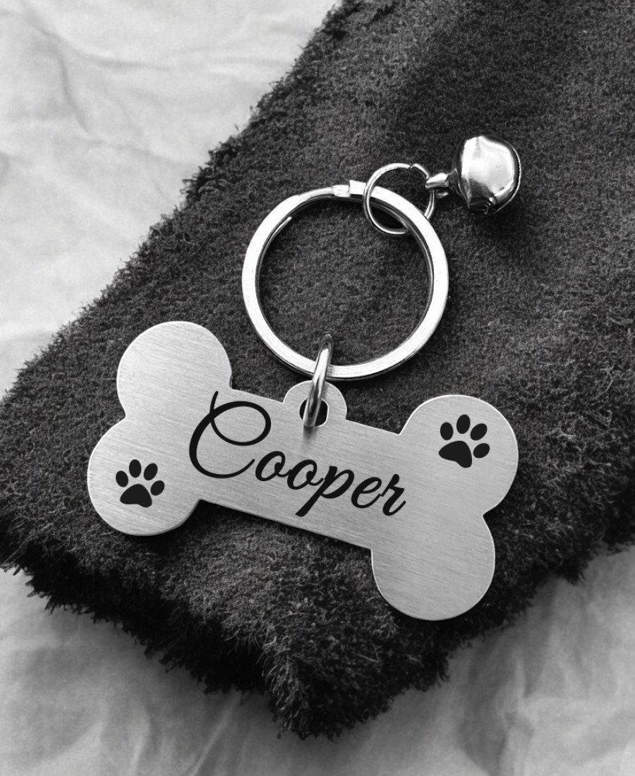 Kemik Metal Köpek Künyesi Paslanmaz Çelik 7002