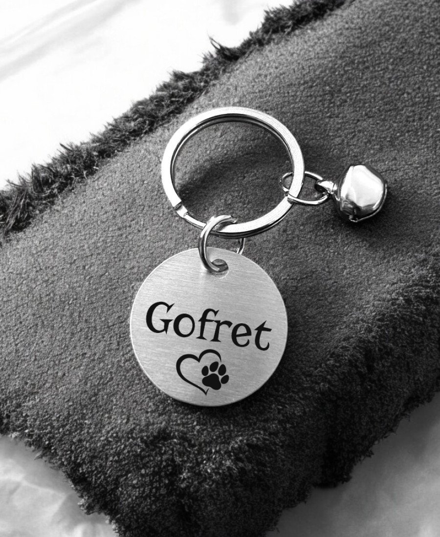 Yuvarlak Metal Kedi Köpek Künyesi Paslanmaz Çelik 008