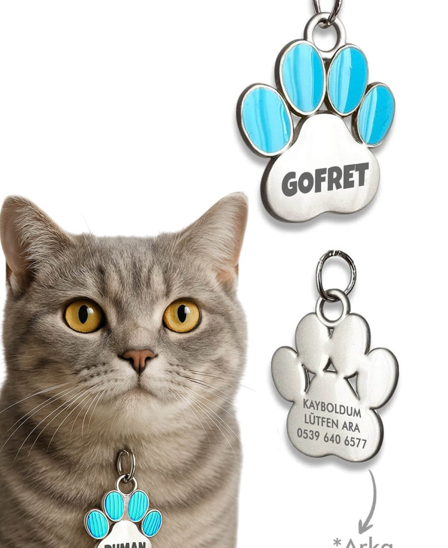 Pati Mavi Renkli Metal Künye