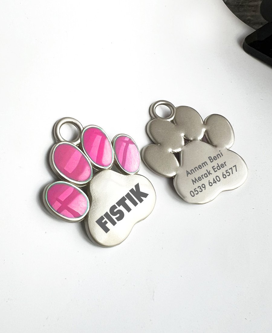 Pati Pembe Renkli Metal Künye