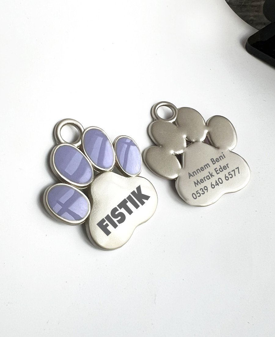 Pati Lila Renkli Metal Künye