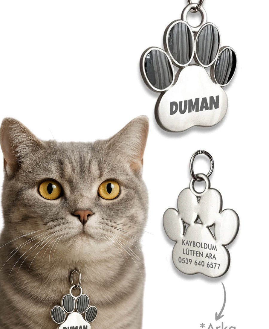 Pati Siyah Renkli Metal Künye