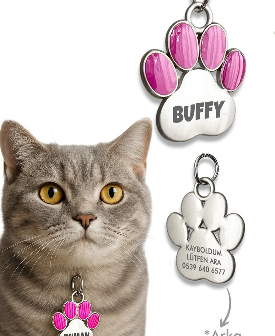 Pati Pembe Renkli Metal Künye