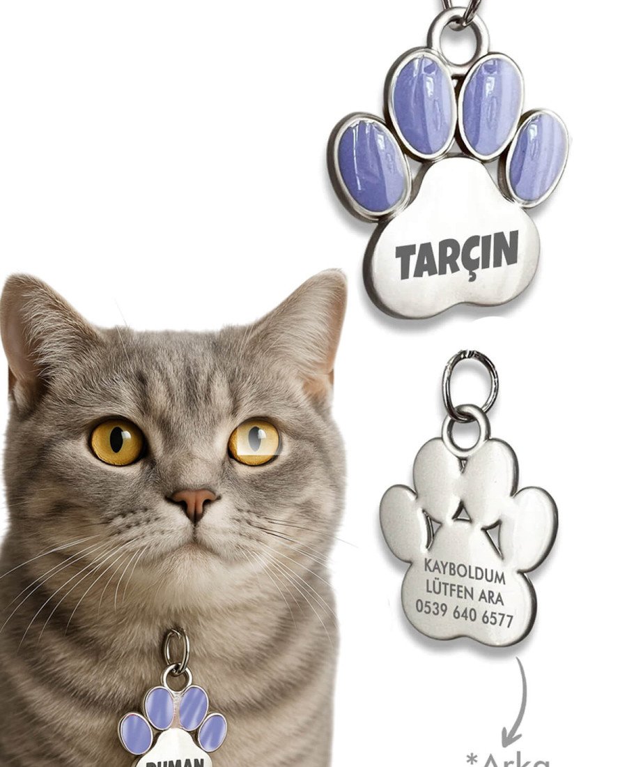 Pati Lila Renkli Metal Künye