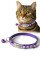 Kediler İçin Metal Künye ve Mor Tasma Sallanmayan Tasma