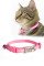 Kediler İçin Metal Künye ve Açık Pembe Tasma Sallanmayan Tasma