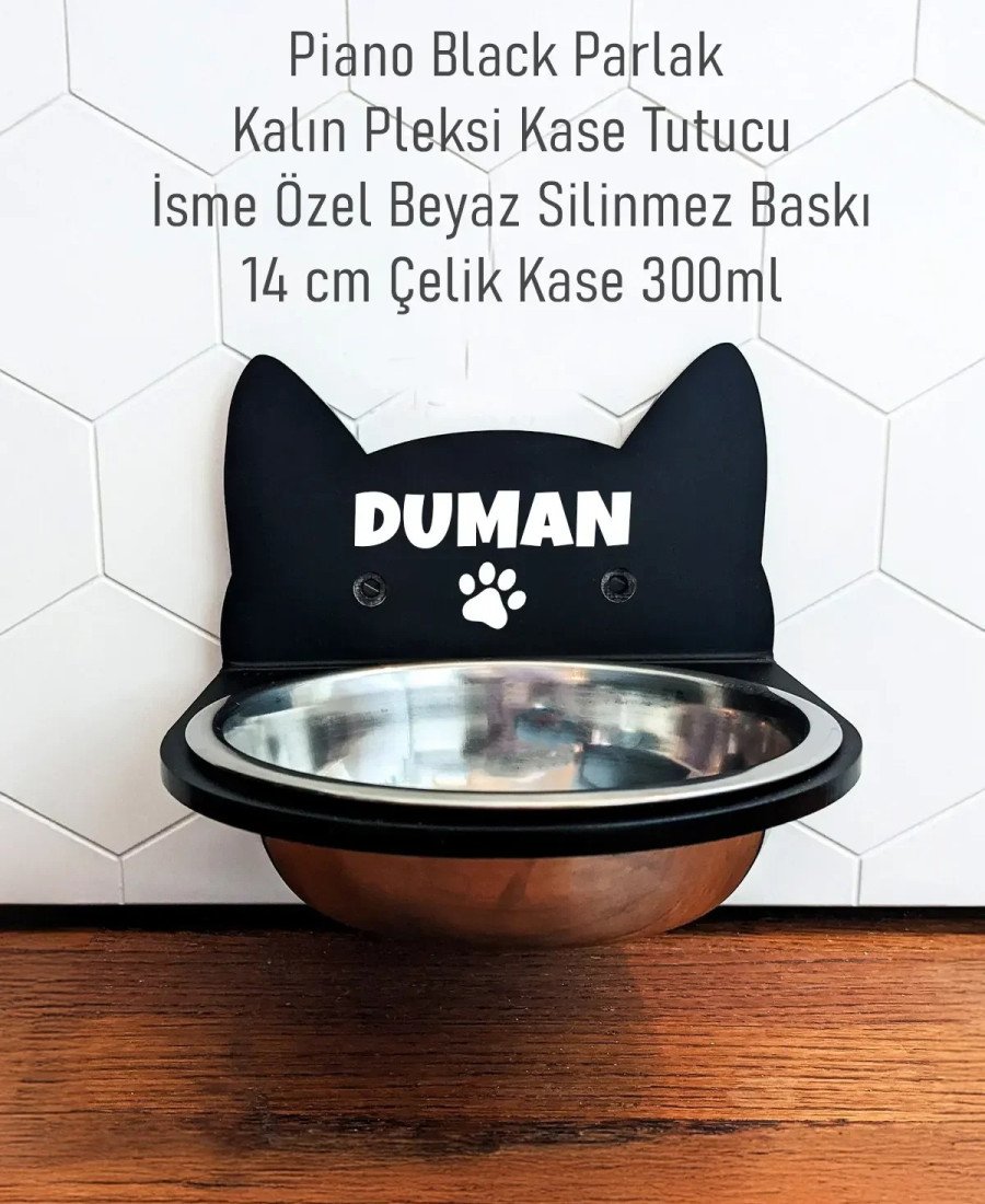 Siyah Pleksi Tek Kaseli Duvara Sabitlenen Mama Kabı