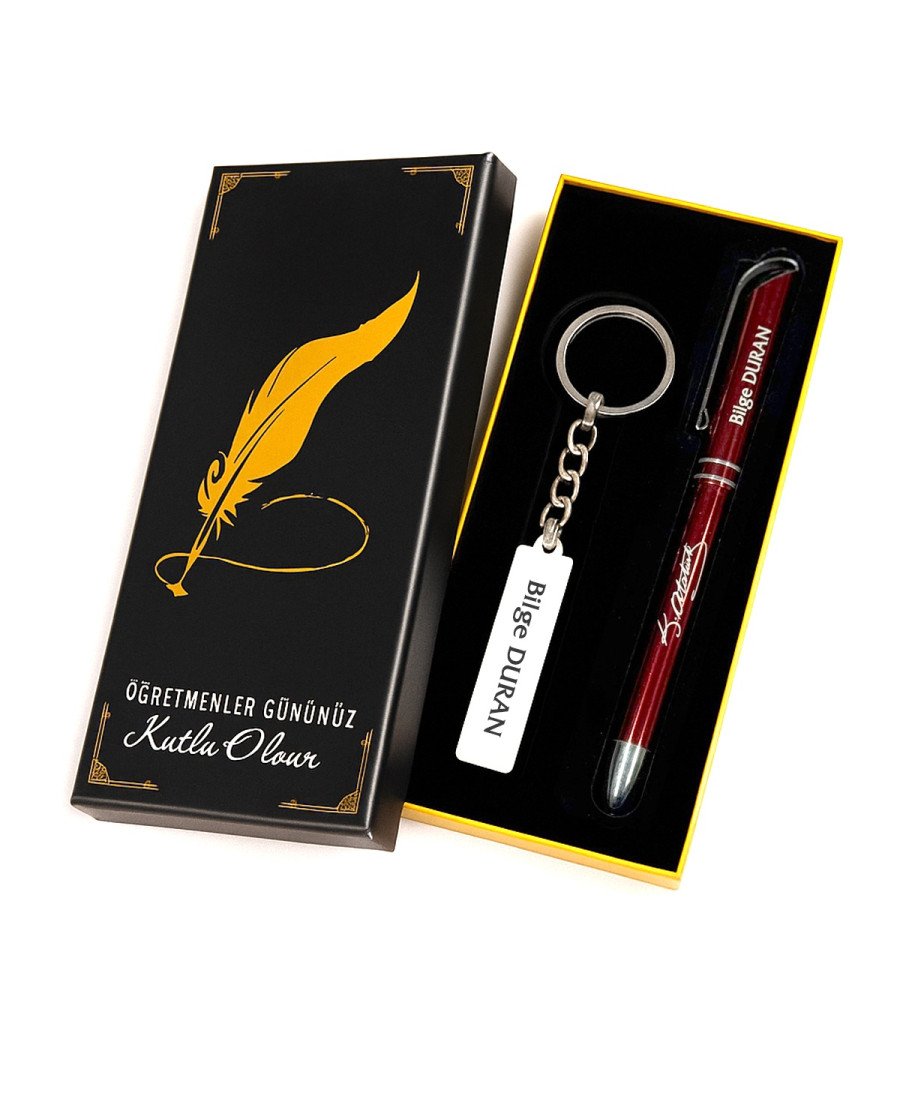 Çelik Anahtarlık Metal Roller Kalem Seti 1002