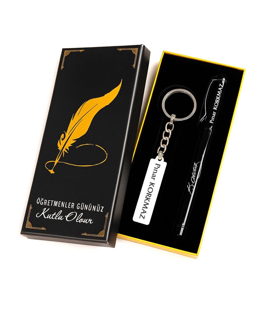 Çelik Anahtarlık Metal Roller Kalem Seti