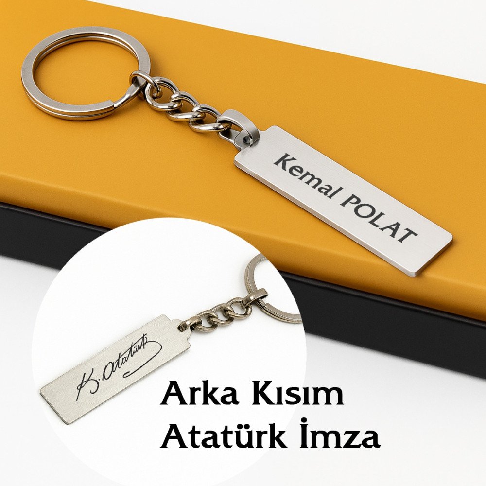 Metal Kutulu Atatürk Kalem ve Metal Anahtarlık Seti