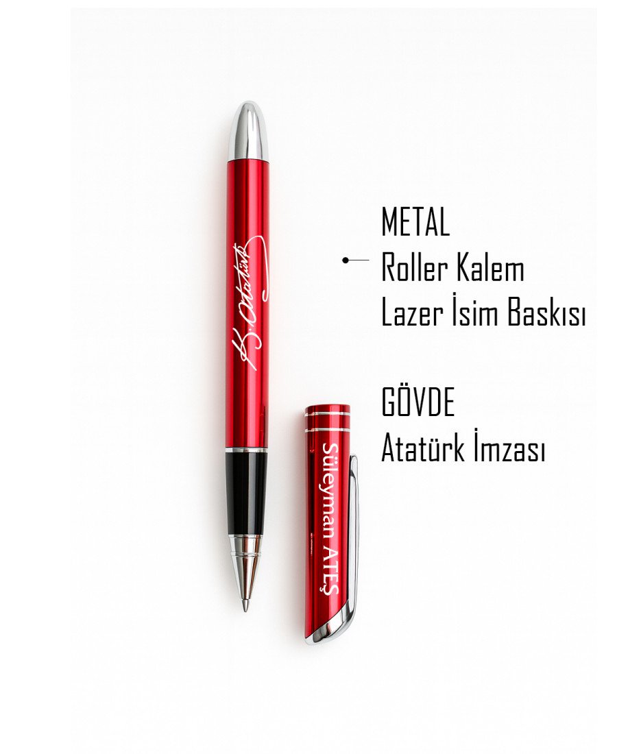 Çelik Anahtarlık Metal Roller Kalem Seti 1002