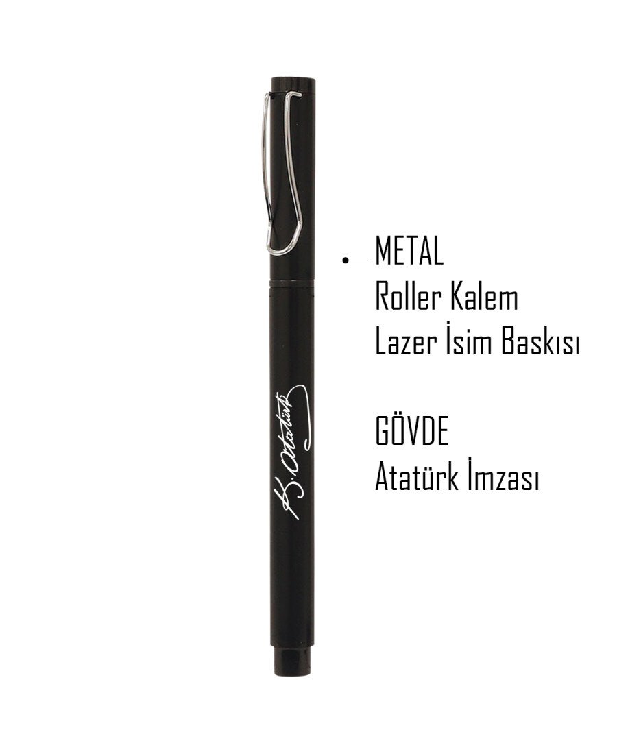 Çelik Anahtarlık Metal Roller Kalem Seti