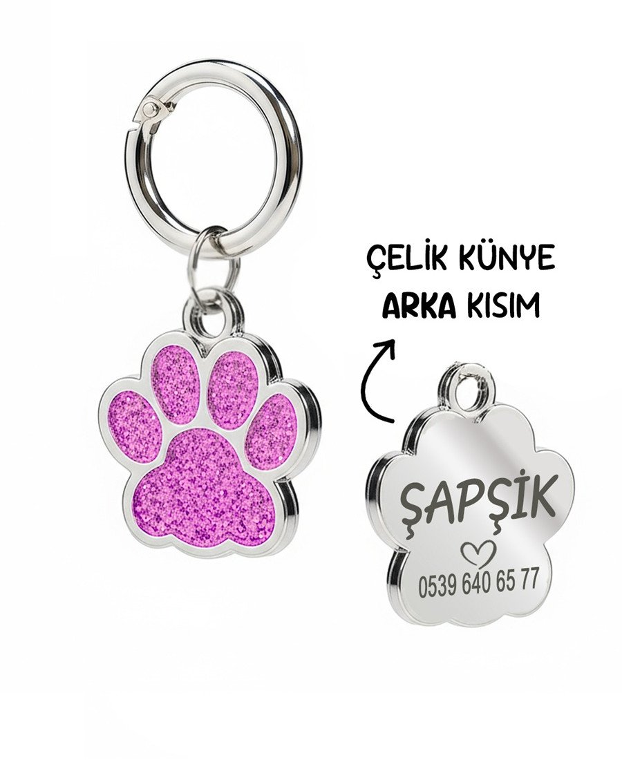 Pati Simli Pembe Parlak Metal Künye