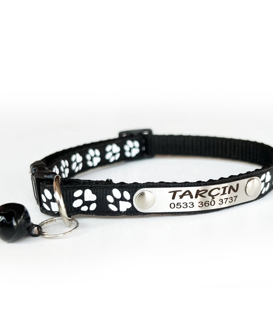 Kediler İçin Sabit Metal İsimlikli Tasma