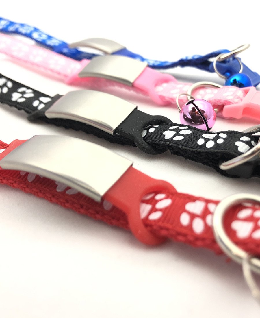 Silikon Aparatlı Metal İsimlikli Tasma ve İsimlik Seti