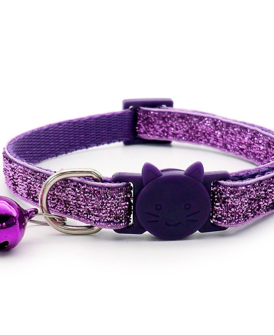 Parlak Sim Desenli Safety Click Güvenlik Kilitli Kedi Tasması