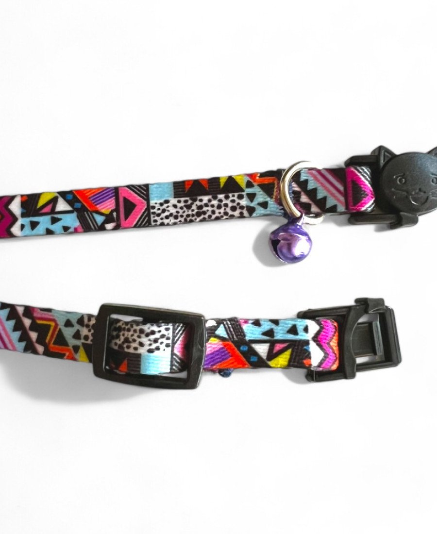 Tasma ve Yuvarlak Metal Künye Seti Gökyüzü Desen