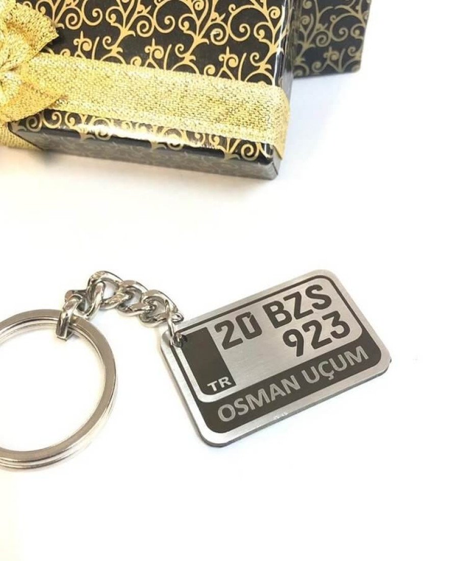 Metal Motor Plaka Anahtarlık Paslanmaz Çelik