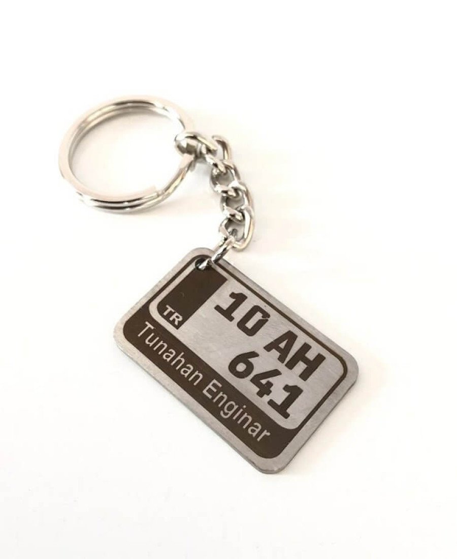 Metal Motor Plaka Anahtarlık Paslanmaz Çelik