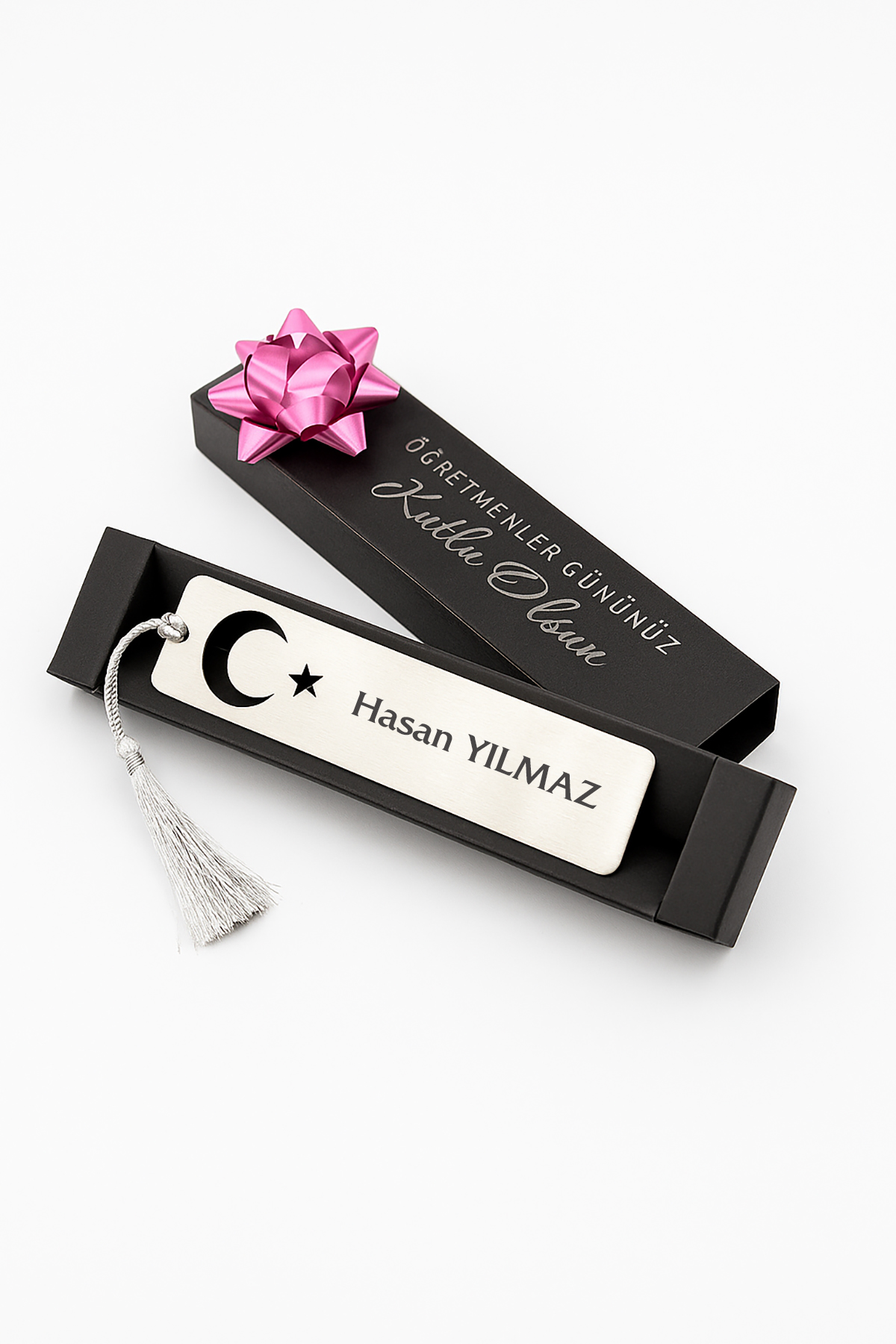 Metal Kitap Ayracı Ayyıldız Kesim İsme Özel